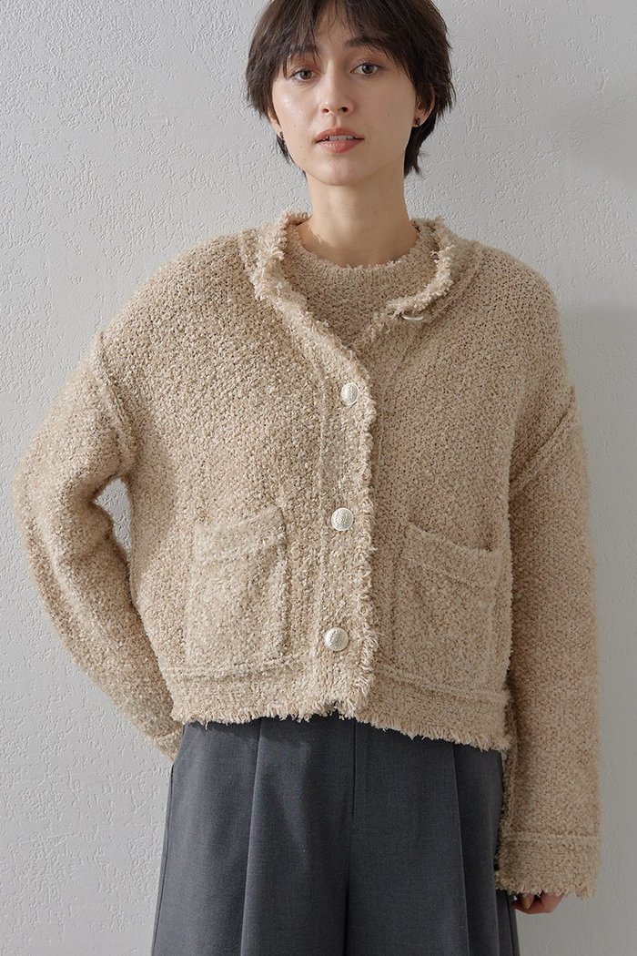 【ウィムガゼット/Whim Gazette】のニットTWEEDYジャケット インテリア・キッズ・メンズ・レディースファッション・服の通販 founy(ファニー) https://founy.com/ ファッション Fashion レディースファッション Fashion for Women アウター Coat / Outerwear Collection レディースジャケット・軽アウター Jackets おすすめ Recommended / Our Picks ジャケット Jacket, Outerwear ストレッチ Stretch, Stretchy Fabric ツイード Twill, Twill Weave デニム Denim, Jeans Material バランス Balance, Style Balance フォーマル Formal, Dressy ボトム Bottoms, Lower Wear |ID: prp329100004348060 ipo3291000000032919173