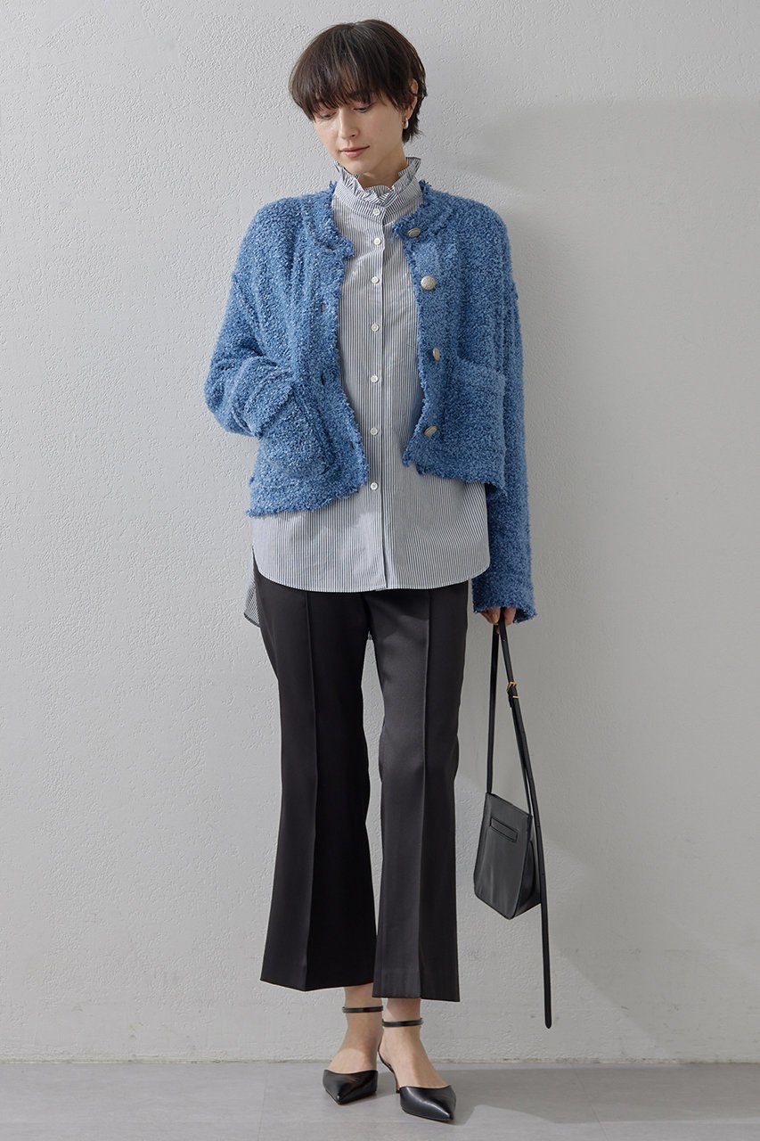 【ウィムガゼット/Whim Gazette】のニットTWEEDYジャケット 人気、トレンドファッション・服の通販 founy(ファニー) 　ファッション　Fashion　レディースファッション　Fashion for Women　アウター　Coat / Outerwear Collection　レディースジャケット・軽アウター　Jackets　おすすめ　Recommended / Our Picks　ジャケット　Jacket, Outerwear　ストレッチ　Stretch, Stretchy Fabric　ツイード　Twill, Twill Weave　デニム　Denim, Jeans Material　バランス　Balance, Style Balance　フォーマル　Formal, Dressy　ボトム　Bottoms, Lower Wear　other-2|ID: prp329100004348060 ipo3291000000032919197