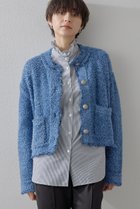 【ウィムガゼット/Whim Gazette】のニットTWEEDYジャケット サックスブルー|ID: prp329100004348060 ipo3291000000035587983