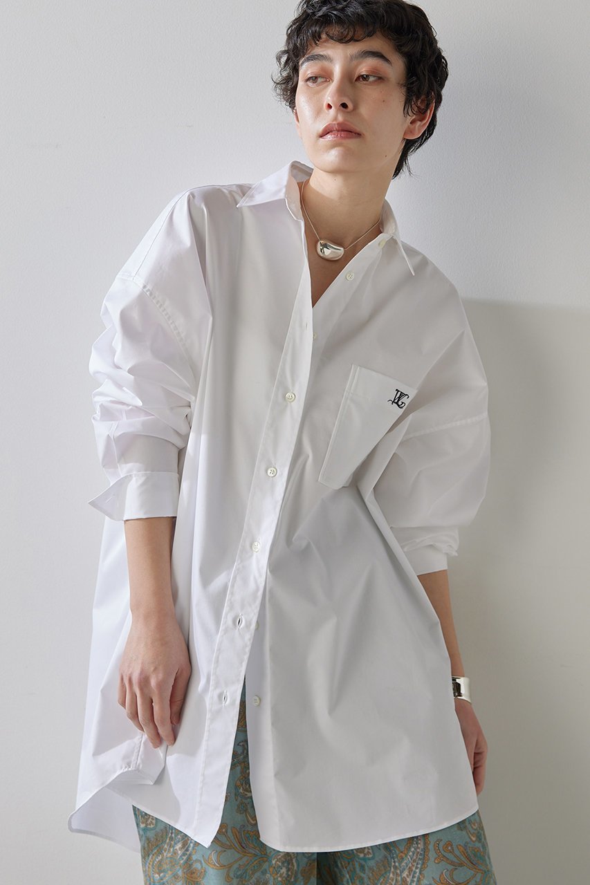 【ウィムガゼット/Whim Gazette】のロゴシシュウオーバーシャツ 人気、トレンドファッション・服の通販 founy(ファニー) 　ファッション　Fashion　レディースファッション　Fashion for Women　トップス・カットソー　Cut & Sew Tops　シャツ・ブラウス・オフィスカジュアル　Elegant Blouses & Button-Ups　スリーブ　Sleeve, Long Sleeve / Short Sleeve　ポケット　Pocket, Pocket Detail　ロング　Long, Long-Length　 other-1|ID: prp329100004348062 ipo3291000000036071734