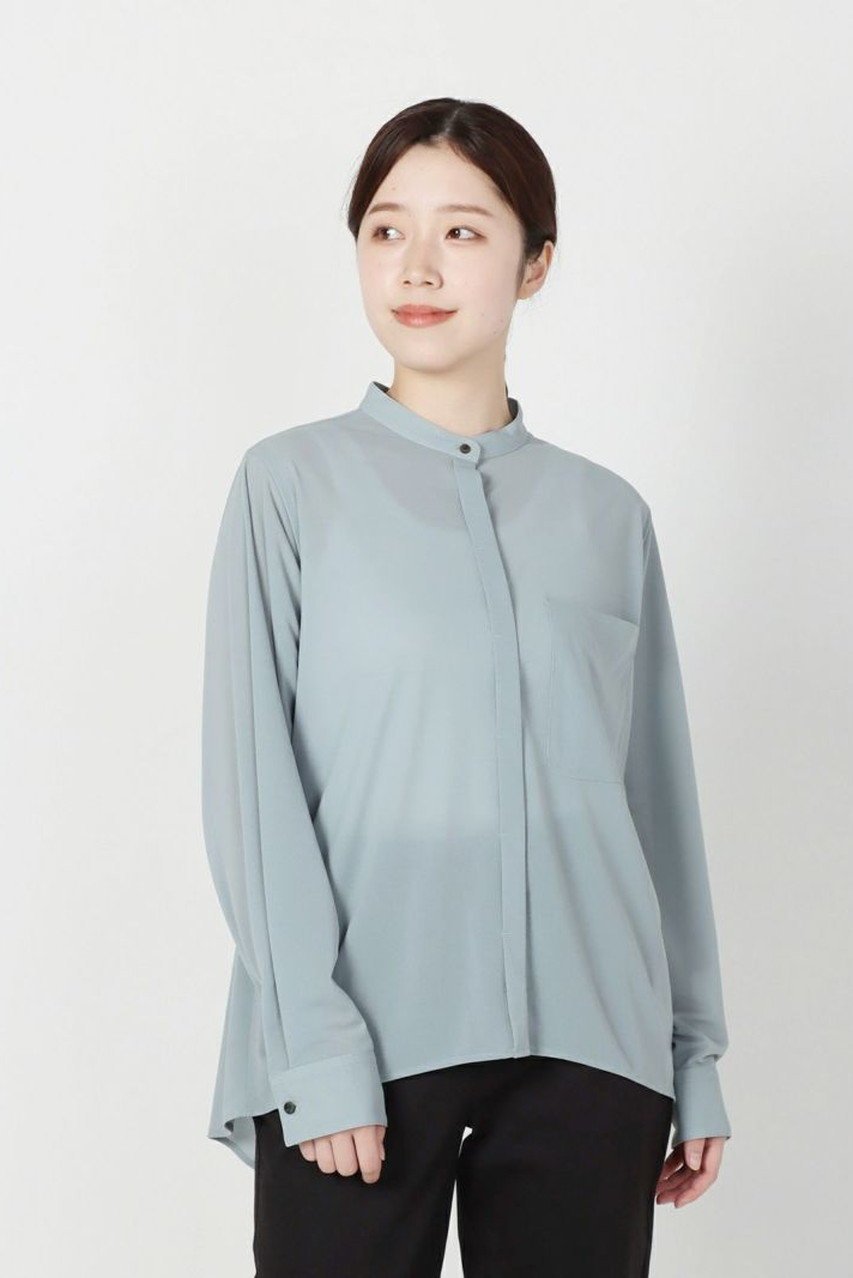【レリル/lelill】のバックフラップシアー長袖シャツ 人気、トレンドファッション・服の通販 founy(ファニー) 　ファッション　Fashion　レディースファッション　Fashion for Women　トップス・カットソー　Cut & Sew Tops　シャツ・ブラウス・オフィスカジュアル　Elegant Blouses & Button-Ups　バッグ　Bags　おすすめ　Recommended / Our Picks　インナー　Innerwear　スリーブ　Sleeve, Long Sleeve / Short Sleeve　フラップ　Flap, Flap Pocket　ロング　Long, Long-Length　夏　Summer　長袖　Long Sleeve, Full Sleeve　other-2|ID: prp329100004349087 ipo3291000000032851575