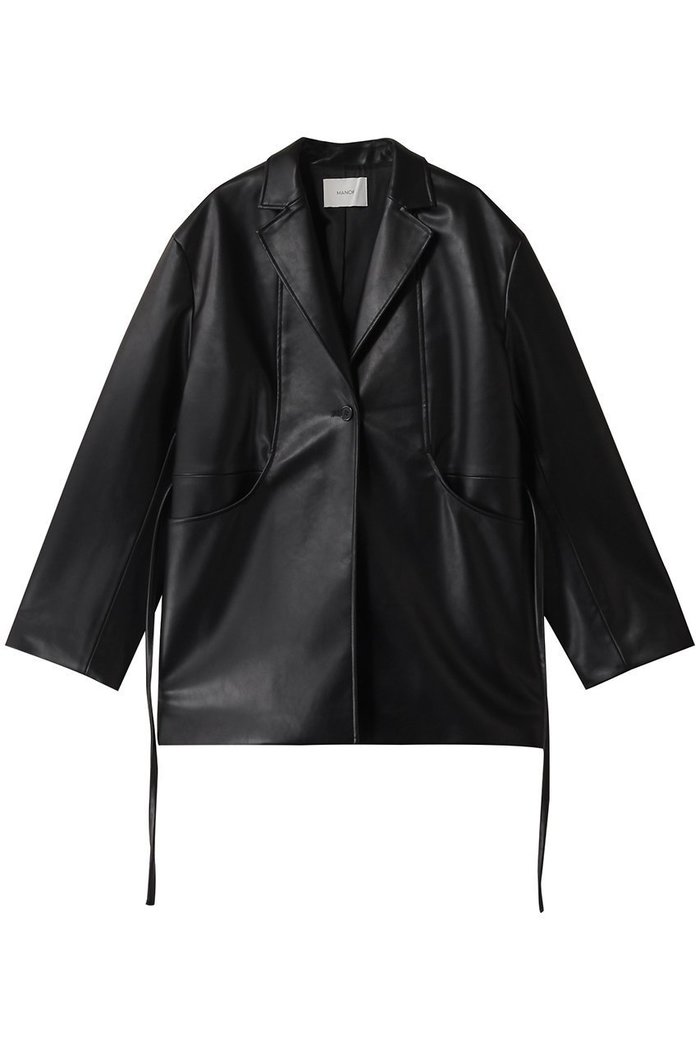 【マノフ/MANOF】のFAUX LEATHER JACKET/コート インテリア・キッズ・メンズ・レディースファッション・服の通販 founy(ファニー) https://founy.com/ ファッション Fashion レディースファッション Fashion for Women アウター Coat / Outerwear Collection コート・ロングコート・ピーコート Long Coats, Peacoats & More レディースジャケット・軽アウター Jackets ジャケット Jacket, Outerwear トレンド Trend, Trending Now フェイクレザー Faux Leather, PU Leather ポケット Pocket, Pocket Detail |ID: prp329100004349111 ipo3291000000032919761