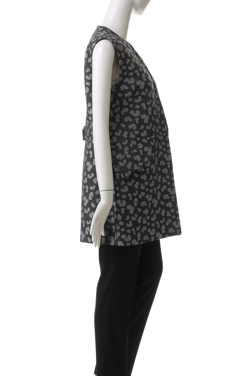 【クラネ/CLANE】のLINEN LEOPARD GILET/ジレ・ベスト 人気、トレンドファッション・服の通販 founy(ファニー) 　ファッション　Fashion　レディースファッション　WOMEN　アウター　Coat Outerwear　ジャケット　Jackets　ジャカード　Jacquard　ジャケット　Jacket　ノースリーブ　No Sleeve　フォルム　Form　ベスト　Vest　マニッシュ　Mannish　レオパード　Leopard　other-3|ID: prp329100004349112 ipo3291000000031351581