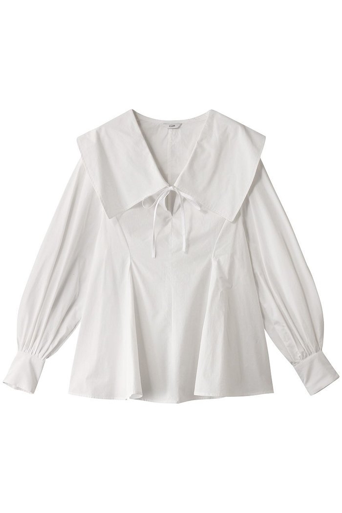 【クラネ/CLANE】のBIG COLLAR DRAWSTRING BLOUSE/シャツ インテリア・キッズ・メンズ・レディースファッション・服の通販 founy(ファニー) https://founy.com/ ファッション Fashion レディースファッション WOMEN トップス・カットソー Tops/Tshirt シャツ/ブラウス Shirts/Blouses シェイプ Shape スリーブ Sleeve デニム Denim トレンド Trend フレア Flare ボトム Bottom ロング Long ワイド Wide |ID: prp329100004349114 ipo3291000000030369118