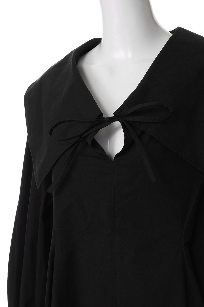 【クラネ/CLANE】のBIG COLLAR DRAWSTRING BLOUSE/シャツ 人気、トレンドファッション・服の通販 founy(ファニー) 　ファッション　Fashion　レディースファッション　Fashion for Women　トップス・カットソー　Cut & Sew Tops　シャツ・ブラウス・オフィスカジュアル　Elegant Blouses & Button-Ups　シェイプ　Shape, Slim Fit　スリーブ　Sleeve, Long Sleeve / Short Sleeve　デニム　Denim, Jeans Material　トレンド　Trend, Trending Now　フレア　Flare, Flared　ボトム　Bottoms, Lower Wear　ロング　Long, Long-Length　ワイド　Wide, Wide Fit　other-5|ID: prp329100004349114 ipo3291000000032874339