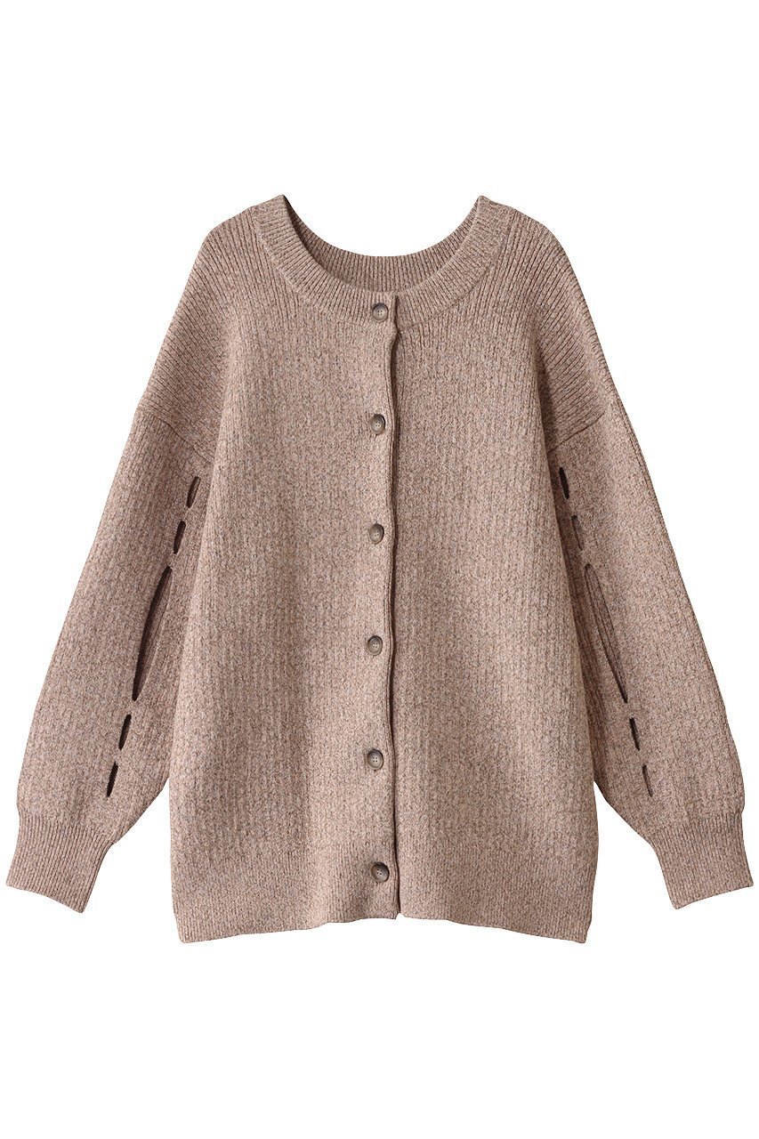 【クラネ/CLANE】のW FACE COLOR MIX HOLE SLEEVE C/D/ニットカーディガン インテリア・キッズ・メンズ・レディースファッション・服の通販 founy(ファニー) 　ファッション　Fashion　レディースファッション　Fashion for Women　トップス・カットソー　Cut & Sew Tops　ニット　Knit Tops & Sweaters　カーディガン・羽織り　Layered Style Cardigans　カーディガン　Cardigan, Knitwear　定番　Standard, Basic Item　無地　Plain, Solid Color　PINK|ID: prp329100004349115 ipo3291000000032955584