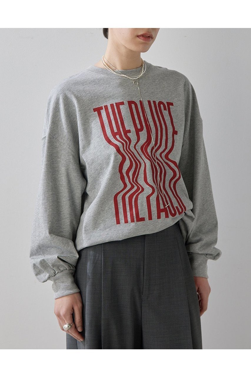 【ウィムガゼット/Whim Gazette】の【THE PAUSE】ウィーグルロゴロングTEE インテリア・キッズ・メンズ・レディースファッション・服の通販 founy(ファニー) 　ファッション　Fashion　レディースファッション　WOMEN　トップス・カットソー　Tops/Tshirt　シャツ/ブラウス　Shirts/Blouses　ロング / Tシャツ　T-Shirts　カットソー　Cut and Sewn　2025年　2025　2025春夏・S/S　Ss,Spring/Summer,2025　スリーブ　Sleeve　プリント　Print　ロング　Long　夏　Summer　春　Spring　S/S・春夏　Ss・Spring/Summer　グレー|ID: prp329100004349129 ipo3291000000030369178