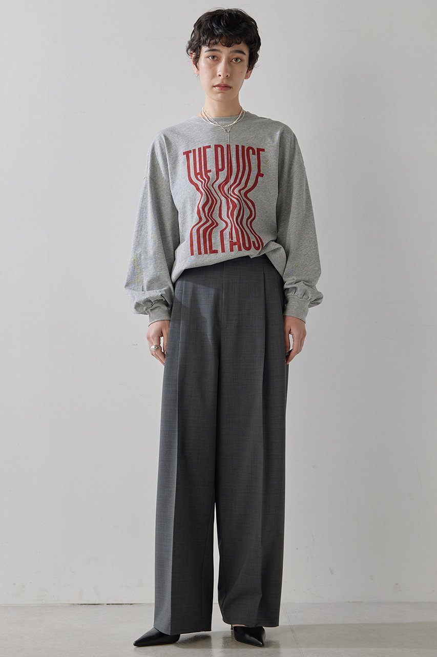 【ウィムガゼット/Whim Gazette】の【THE PAUSE】ウィーグルロゴロングTEE 人気、トレンドファッション・服の通販 founy(ファニー) 　ファッション　Fashion　レディースファッション　Fashion for Women　トップス・カットソー　Cut & Sew Tops　シャツ・ブラウス・オフィスカジュアル　Elegant Blouses & Button-Ups　ロングTシャツ・Tシャツ　Longline T-Shirts & Tees　カットソー・ベーシックTシャツ　Cut-and-Sewn Tops / Stretch Tees & Basics　スリーブ　Sleeve, Long Sleeve / Short Sleeve　バランス　Balance, Style Balance　プリント　Print, Printed Pattern　ルーズ　Loose, Oversized　ロング　Long, Long-Length　other-2|ID: prp329100004349129 ipo3291000000032841187