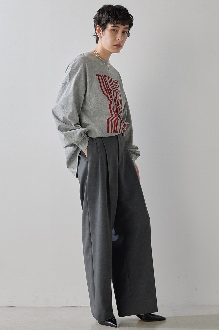 【ウィムガゼット/Whim Gazette】の【THE PAUSE】ウィーグルロゴロングTEE 人気、トレンドファッション・服の通販 founy(ファニー) 　ファッション　Fashion　レディースファッション　Fashion for Women　トップス・カットソー　Cut & Sew Tops　シャツ・ブラウス・オフィスカジュアル　Elegant Blouses & Button-Ups　ロングTシャツ・Tシャツ　Longline T-Shirts & Tees　カットソー・ベーシックTシャツ　Cut-and-Sewn Tops / Stretch Tees & Basics　スリーブ　Sleeve, Long Sleeve / Short Sleeve　バランス　Balance, Style Balance　プリント　Print, Printed Pattern　ルーズ　Loose, Oversized　ロング　Long, Long-Length　other-5|ID: prp329100004349129 ipo3291000000032841202