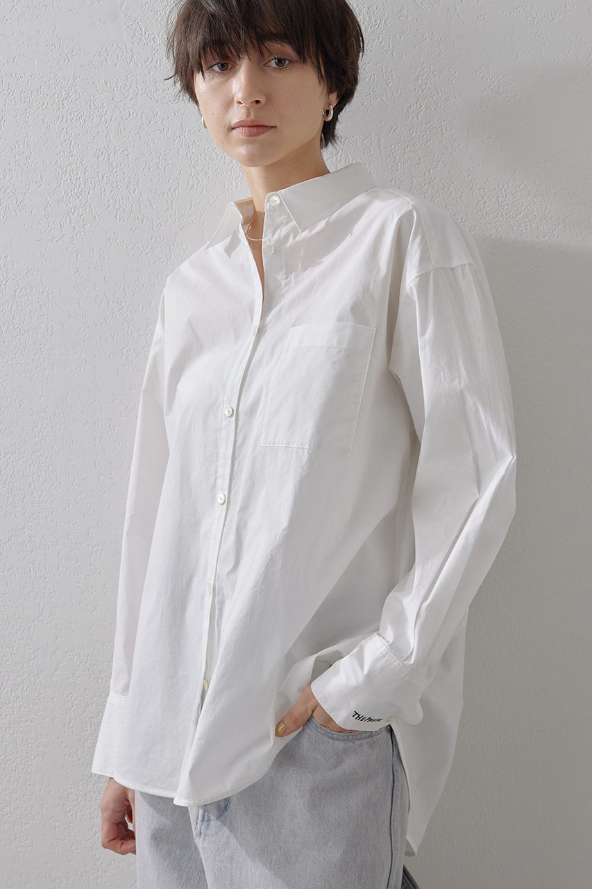 【ウィムガゼット/Whim Gazette】の【THE PAUSE】ソデ刺繍シャツ 人気、トレンドファッション・服の通販 founy(ファニー) 　ファッション　Fashion　レディースファッション　Fashion for Women　トップス・カットソー　Cut & Sew Tops　シャツ・ブラウス・オフィスカジュアル　Elegant Blouses & Button-Ups　ショルダー　Shoulder, Shoulder Strap　スリーブ　Sleeve, Long Sleeve / Short Sleeve　ドロップ　Drop Shoulder, Dropped Style　ベーシック　Basic, Essential　ロング　Long, Long-Length　 other-1|ID: prp329100004349133 ipo3291000000032870184