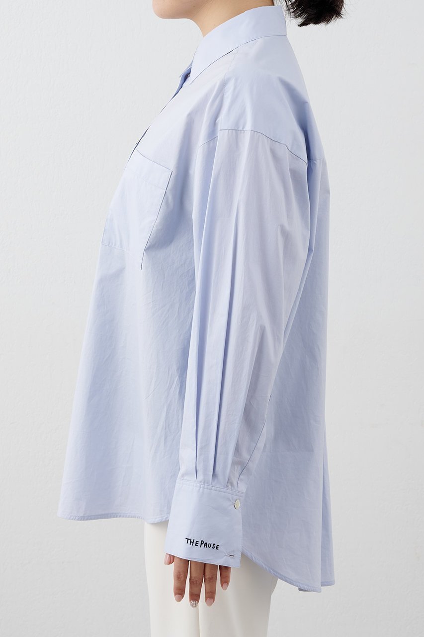 【ウィムガゼット/Whim Gazette】の【THE PAUSE】ソデ刺繍シャツ 人気、トレンドファッション・服の通販 founy(ファニー) 　ファッション　Fashion　レディースファッション　Fashion for Women　トップス・カットソー　Cut & Sew Tops　シャツ・ブラウス・オフィスカジュアル　Elegant Blouses & Button-Ups　ショルダー　Shoulder, Shoulder Strap　スリーブ　Sleeve, Long Sleeve / Short Sleeve　ドロップ　Drop Shoulder, Dropped Style　ベーシック　Basic, Essential　ロング　Long, Long-Length　other-8|ID: prp329100004349133 ipo3291000000032870230