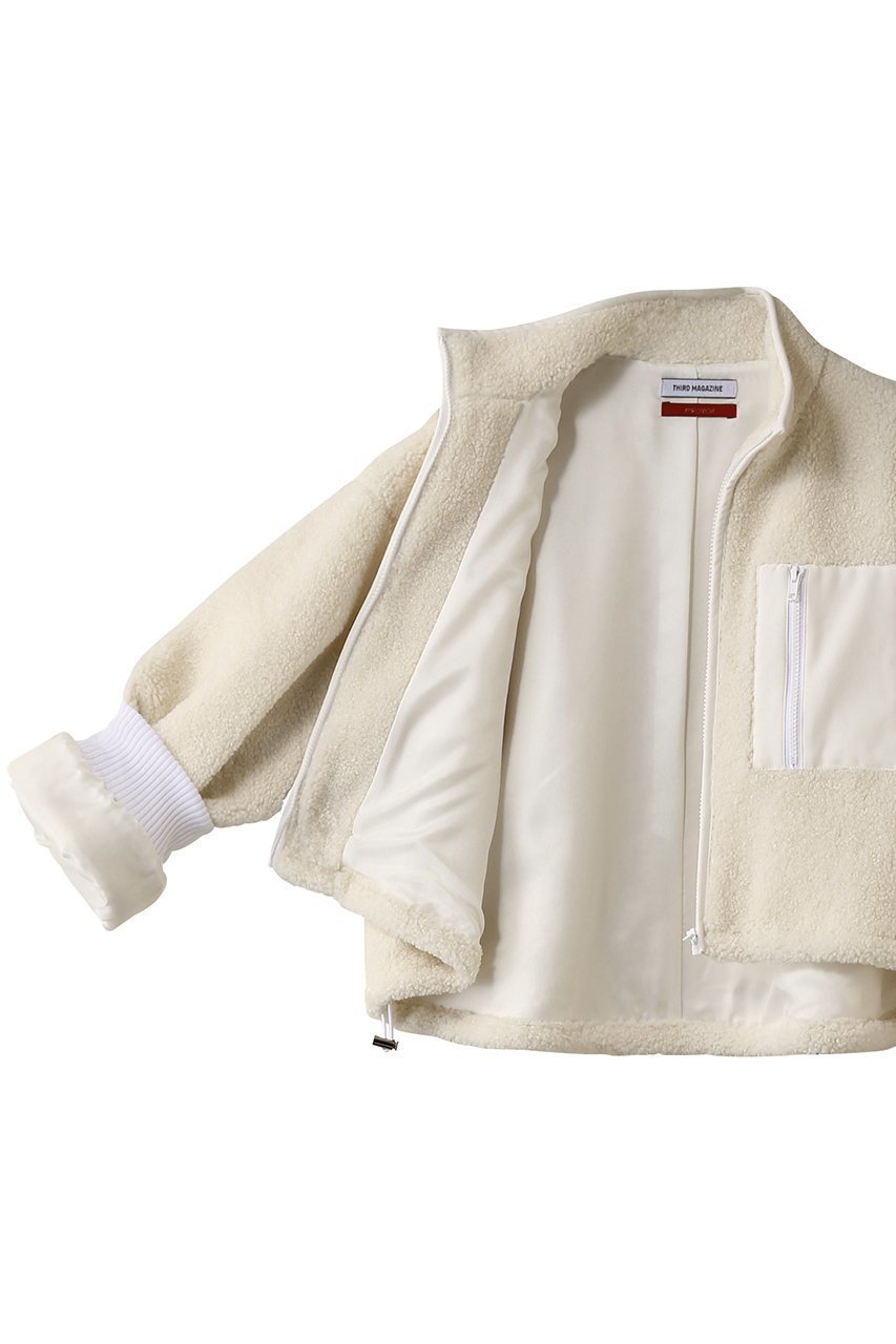 【サードマガジン/THIRD MAGAZINE】のTHIRD MAGAZINE×mikomori ボアボクシージャケット 人気、トレンドファッション・服の通販 founy(ファニー) 　ファッション　Fashion　レディースファッション　Fashion for Women　アウター　Coat / Outerwear Collection　レディースジャケット・軽アウター　Jackets　ブルゾンジャケット・スポーティアウター　Blouson Jackets　コンパクト　Compact, Small Size　ジャケット　Jacket, Outerwear　トレンド　Trend, Trending Now　ブルゾン　Blouson, Bomber Jacket　ボトム　Bottoms, Lower Wear　other-6|ID: prp329100004349149 ipo3291000000032919659