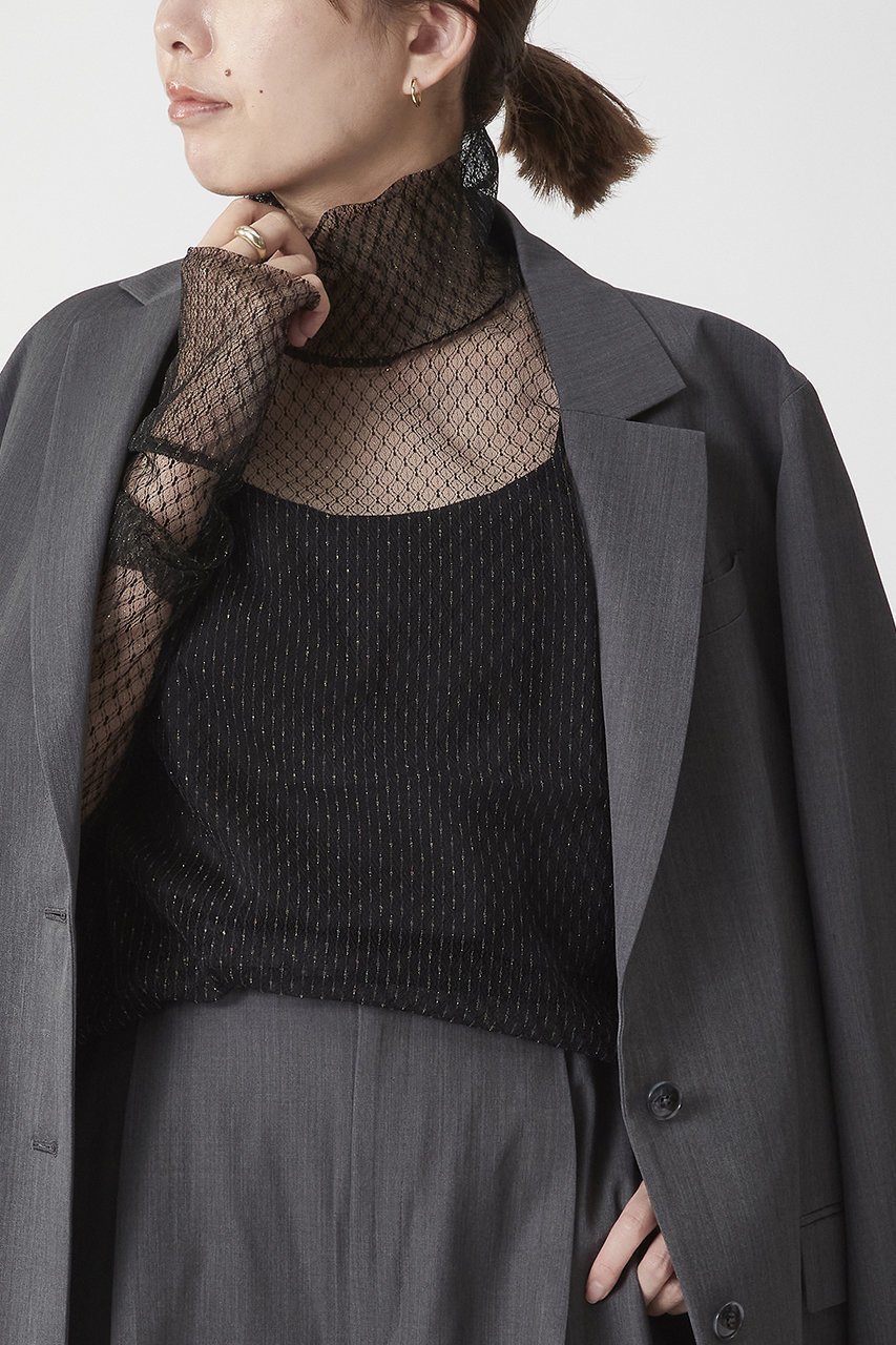 【プルミエ アロンディスモン/1er Arrondissement】の【near.nippon】チュールレースハイネックプルオーバー 人気、トレンドファッション・服の通販 founy(ファニー) 　ファッション　Fashion　レディースファッション　Ladies' Fashion Online　トップス・カットソー　Tops/Tshirt　シャツ/ブラウス　Shirts/Blouses　プルオーバー　Pullover　インナー　Inner　シアー　Sheer　スリーブ　Sleeve　ハイネック　High Neck　リュクス　Luxe　ロング　Long　再入荷　Restock/Back In Stock/Re Arrival　other-7|ID: prp329100004349165 ipo3291000000032684525