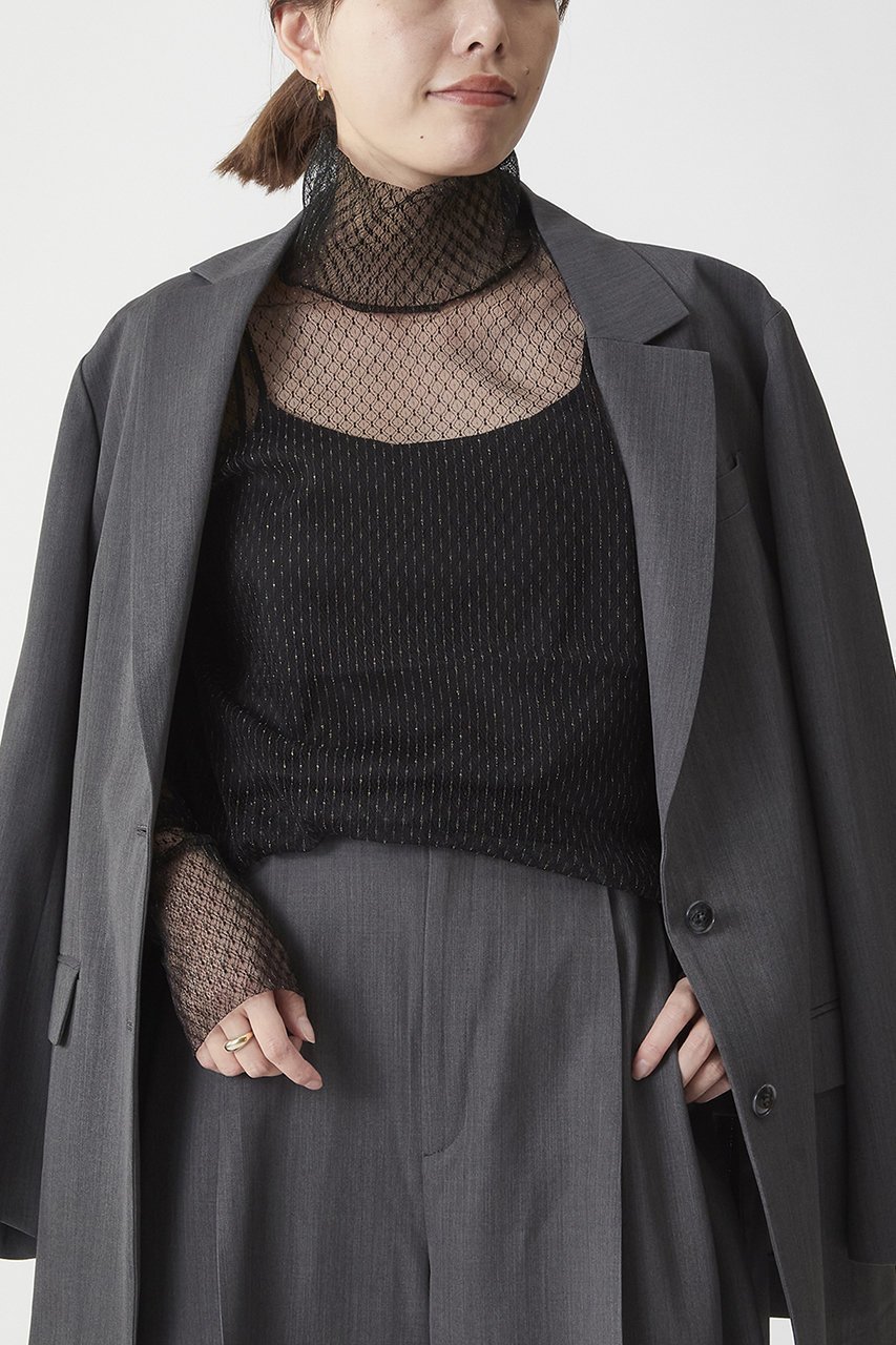 【プルミエ アロンディスモン/1er Arrondissement】の【near.nippon】チュールレースハイネックプルオーバー 人気、トレンドファッション・服の通販 founy(ファニー) 　ファッション　Fashion　レディースファッション　Ladies' Fashion Online　トップス・カットソー　Tops/Tshirt　シャツ/ブラウス　Shirts/Blouses　プルオーバー　Pullover　インナー　Inner　シアー　Sheer　スリーブ　Sleeve　ハイネック　High Neck　リュクス　Luxe　ロング　Long　再入荷　Restock/Back In Stock/Re Arrival　other-8|ID: prp329100004349165 ipo3291000000032684526