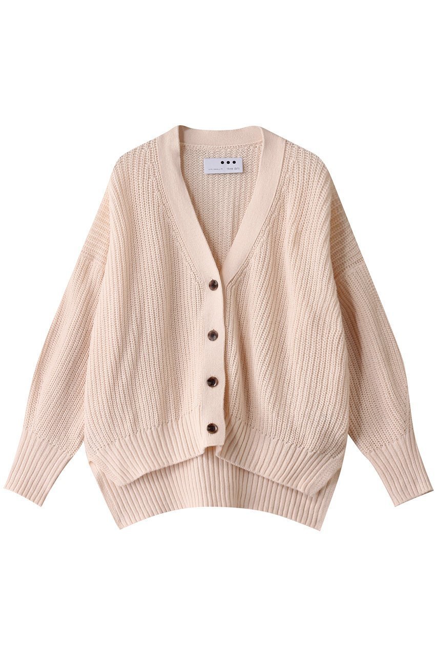 【スリー ドッツ/three dots】のスピニングコットンカーディガン インテリア・キッズ・メンズ・レディースファッション・服の通販 founy(ファニー) 　ファッション　Fashion　レディースファッション　Fashion for Women　トップス・カットソー　Cut & Sew Tops　ニット　Knit Tops & Sweaters　カーディガン・羽織り　Layered Style Cardigans　カーディガン　Cardigan, Knitwear　スリーブ　Sleeve, Long Sleeve / Short Sleeve　ロング　Long, Long-Length　ピンク|ID: prp329100004349175 ipo3291000000032918685