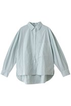 【スリー ドッツ/three dots】のブロード ストライプルーズシャツ 人気、トレンドファッション・服の通販 founy(ファニー) ファッション Fashion レディースファッション Fashion for Women トップス・カットソー Cut & Sew Tops シャツ・ブラウス・オフィスカジュアル Elegant Blouses & Button-Ups インナー Innerwear ストライプ Stripe, Striped Pattern スリーブ Sleeve, Long Sleeve / Short Sleeve ブロード Broadcloth, Fine Cotton ルーズ Loose, Oversized ロング Long, Long-Length thumbnail グリーン|ID: prp329100004349177 ipo3291000000032791529