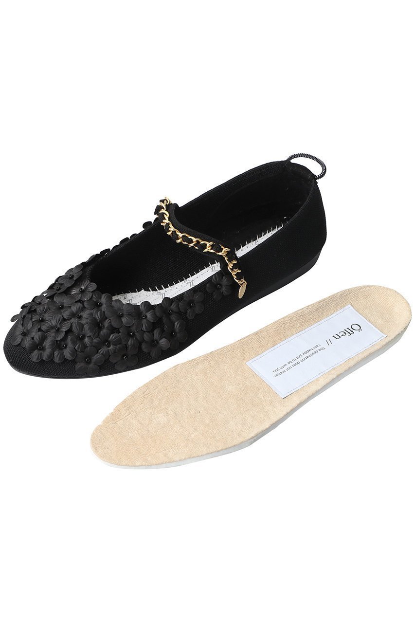 【オッフェン/Offen】の【ELLE SHOP 限定】【MUVEIL×Offen】round-MARYJANE 人気、トレンドファッション・服の通販 founy(ファニー) 　ファッション　Fashion　レディースファッション　Fashion for Women　シューズ　Shoes, Footwear　チェーン　Chain, Chain Strap　デニム　Denim, Jeans Material　フラット　Flat, Flat Shoes　フラワー　Flower, Floral　モチーフ　Motif, Design Theme　ラップ　Wrap, Wrap Design　再入荷　Restock / Back in Stock　おすすめ　Recommended / Our Picks　エレガント 上品　Elegant　other-8|ID: prp329100004350313 ipo3291000000032756331