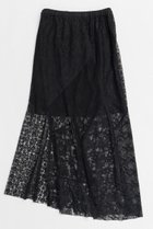 【メゾンスペシャル/MAISON SPECIAL】のLace Fabric Docking Skirt/レースドッキングスカート BLK(ブラック)|ID:prp329100004350315