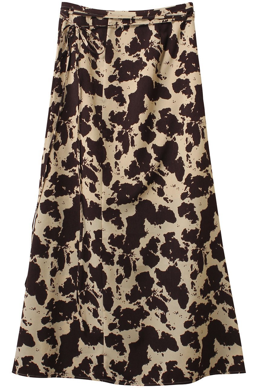 【メゾンスペシャル/MAISON SPECIAL】のCOW Printed Maxi Skirt/COWプリントマキシスカート 人気、トレンドファッション・服の通販 founy(ファニー) 　ファッション　Fashion　レディースファッション　Fashion for Women　スカート　Skirts　ロングスカート　Long Skirts / Maxi & Midi Skirts　アニマル　Animal Print　サテン　Satin, Glossy Fabric　ドレープ　Drape, Draping Fabric　ラップ　Wrap, Wrap Design　ロング　Long, Long-Length　おすすめ　Recommended / Our Picks　 other-1|ID: prp329100004350316 ipo3291000000032825775