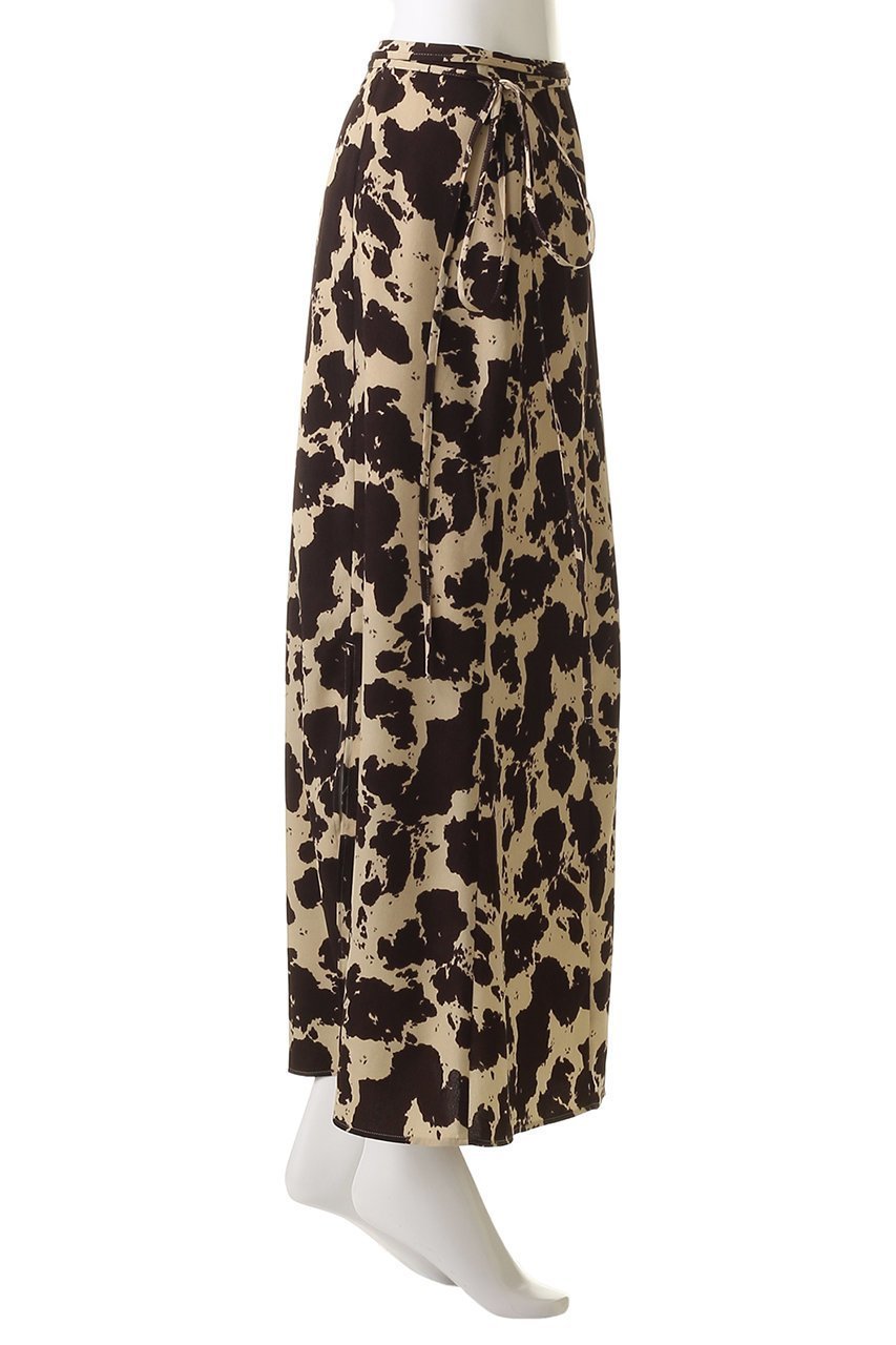 【メゾンスペシャル/MAISON SPECIAL】のCOW Printed Maxi Skirt/COWプリントマキシスカート 人気、トレンドファッション・服の通販 founy(ファニー) 　ファッション　Fashion　レディースファッション　Fashion for Women　スカート　Skirts　ロングスカート　Long Skirts / Maxi & Midi Skirts　アニマル　Animal Print　サテン　Satin, Glossy Fabric　ドレープ　Drape, Draping Fabric　ラップ　Wrap, Wrap Design　ロング　Long, Long-Length　おすすめ　Recommended / Our Picks　other-3|ID: prp329100004350316 ipo3291000000032825778