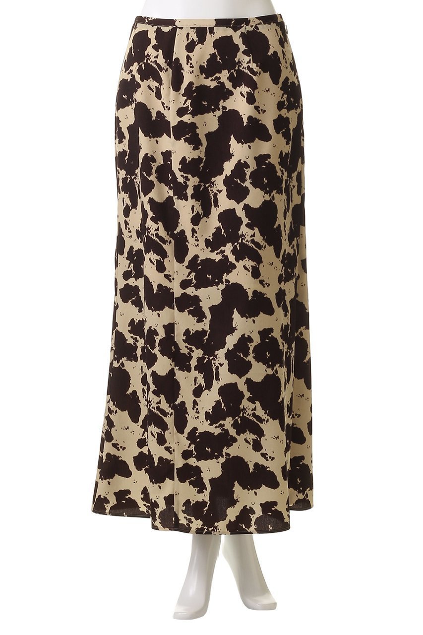 【メゾンスペシャル/MAISON SPECIAL】のCOW Printed Maxi Skirt/COWプリントマキシスカート 人気、トレンドファッション・服の通販 founy(ファニー) 　ファッション　Fashion　レディースファッション　Fashion for Women　スカート　Skirts　ロングスカート　Long Skirts / Maxi & Midi Skirts　アニマル　Animal Print　サテン　Satin, Glossy Fabric　ドレープ　Drape, Draping Fabric　ラップ　Wrap, Wrap Design　ロング　Long, Long-Length　おすすめ　Recommended / Our Picks　other-6|ID: prp329100004350316 ipo3291000000032825781