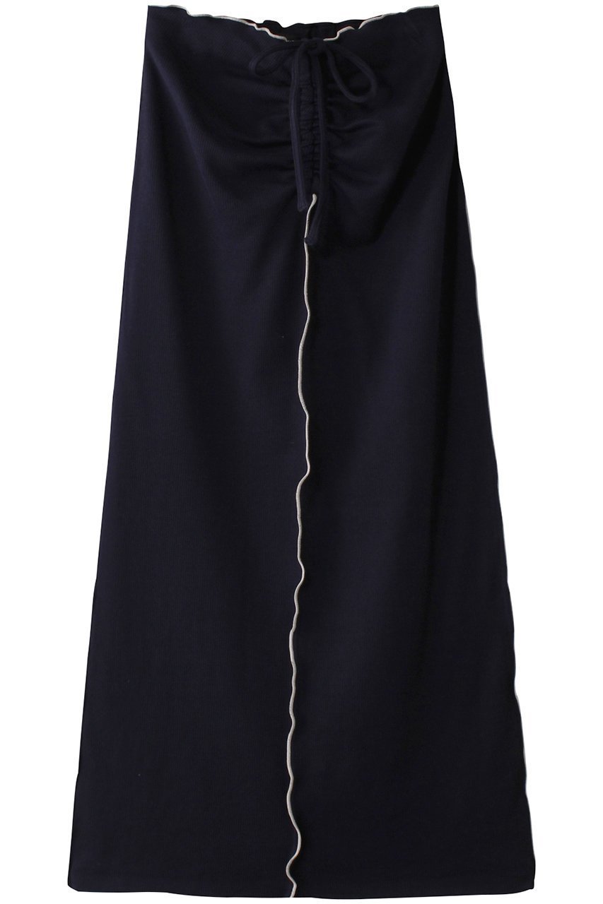 【メゾンスペシャル/MAISON SPECIAL】のCotton Material Ribbed Maxi Skirt/コットンリブマキシスカート インテリア・キッズ・メンズ・レディースファッション・服の通販 founy(ファニー) 　ファッション　Fashion　レディースファッション　Fashion for Women　スカート　Skirts　ロングスカート　Long Skirts / Maxi & Midi Skirts　シャーリング　Shirring, Ruched　テレコ　Ribbed, Rib Stitch　フロント　Front, Front Design　マキシ　Maxi, Full Length　ラップ　Wrap, Wrap Design　ロング　Long, Long-Length　NVY(ネイビー)|ID: prp329100004350318 ipo3291000000032825953