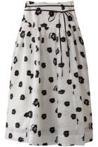 【メゾンスペシャル/MAISON SPECIAL】のSheer Fabric Floral Pattern Narrow Belt Volume Silhouette Skirt/シアーフラワーナローベルトボリュームスカート WHT(ホワイト)|ID: prp329100004350321 ipo3291000000032825983