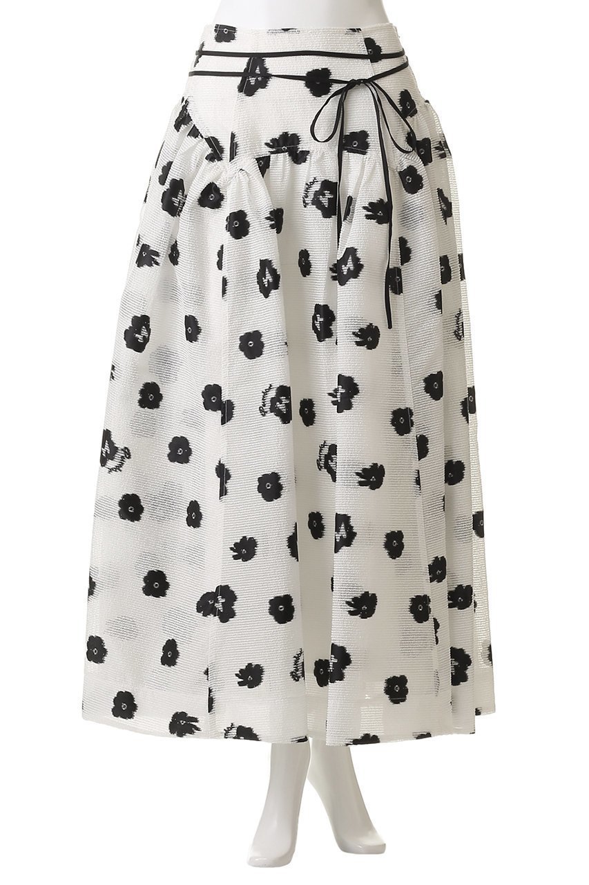 【メゾンスペシャル/MAISON SPECIAL】のSheer Fabric Floral Pattern Narrow Belt Volume Silhouette Skirt/シアーフラワーナローベルトボリュームスカート 人気、トレンドファッション・服の通販 founy(ファニー) 　ファッション　Fashion　レディースファッション　Fashion for Women　スカート　Skirts　ロングスカート　Long Skirts / Maxi & Midi Skirts　ベルト&ウエストマーク　Belts & Waist Accessories　エアリー　Airy Texture　春　Spring　ガーリー　Girly, Feminine Style　シアー　Sheer, See-Through　スニーカー　Sneakers, Trainers　セットアップ　Set-Up, Coordinated Outfit　ラグジュアリー　Luxury, Elegant　ロング　Long, Long-Length　おすすめ　Recommended / Our Picks　エレガント 上品　Elegant　other-2|ID: prp329100004350321 ipo3291000000032825984