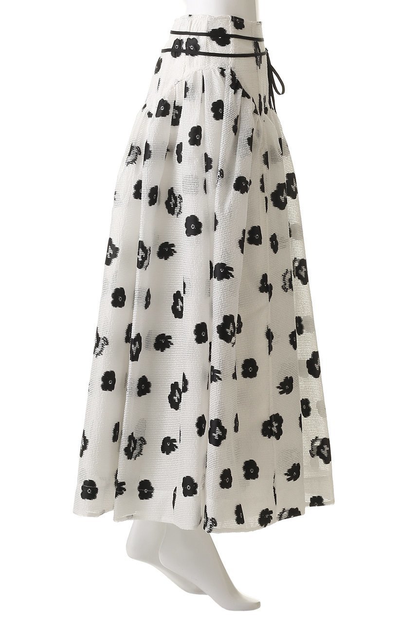 【メゾンスペシャル/MAISON SPECIAL】のSheer Fabric Floral Pattern Narrow Belt Volume Silhouette Skirt/シアーフラワーナローベルトボリュームスカート 人気、トレンドファッション・服の通販 founy(ファニー) 　ファッション　Fashion　レディースファッション　Fashion for Women　スカート　Skirts　ロングスカート　Long Skirts / Maxi & Midi Skirts　ベルト&ウエストマーク　Belts & Waist Accessories　エアリー　Airy Texture　春　Spring　ガーリー　Girly, Feminine Style　シアー　Sheer, See-Through　スニーカー　Sneakers, Trainers　セットアップ　Set-Up, Coordinated Outfit　ラグジュアリー　Luxury, Elegant　ロング　Long, Long-Length　おすすめ　Recommended / Our Picks　エレガント 上品　Elegant　other-3|ID: prp329100004350321 ipo3291000000032825985