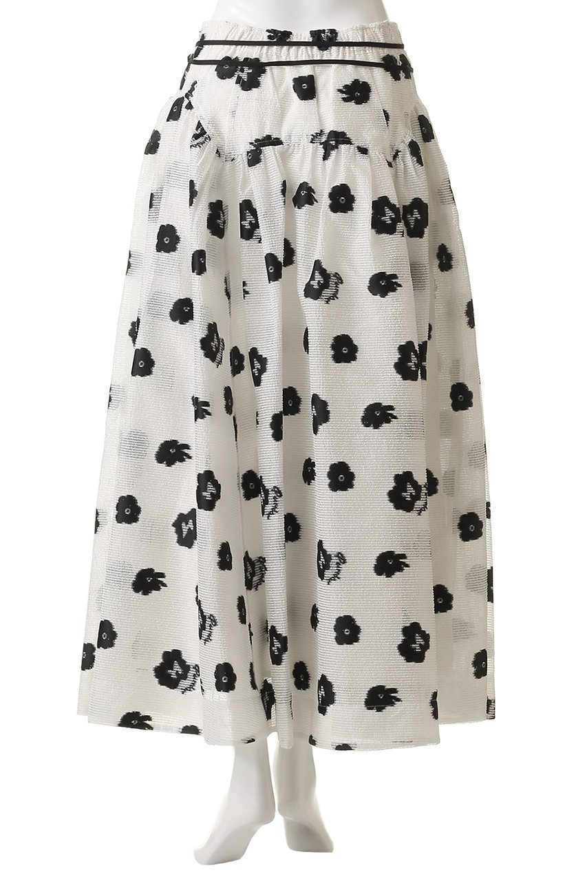 【メゾンスペシャル/MAISON SPECIAL】のSheer Fabric Floral Pattern Narrow Belt Volume Silhouette Skirt/シアーフラワーナローベルトボリュームスカート 人気、トレンドファッション・服の通販 founy(ファニー) 　ファッション　Fashion　レディースファッション　Fashion for Women　スカート　Skirts　ロングスカート　Long Skirts / Maxi & Midi Skirts　ベルト&ウエストマーク　Belts & Waist Accessories　エアリー　Airy Texture　春　Spring　ガーリー　Girly, Feminine Style　シアー　Sheer, See-Through　スニーカー　Sneakers, Trainers　セットアップ　Set-Up, Coordinated Outfit　ラグジュアリー　Luxury, Elegant　ロング　Long, Long-Length　おすすめ　Recommended / Our Picks　エレガント 上品　Elegant　other-4|ID: prp329100004350321 ipo3291000000032825986