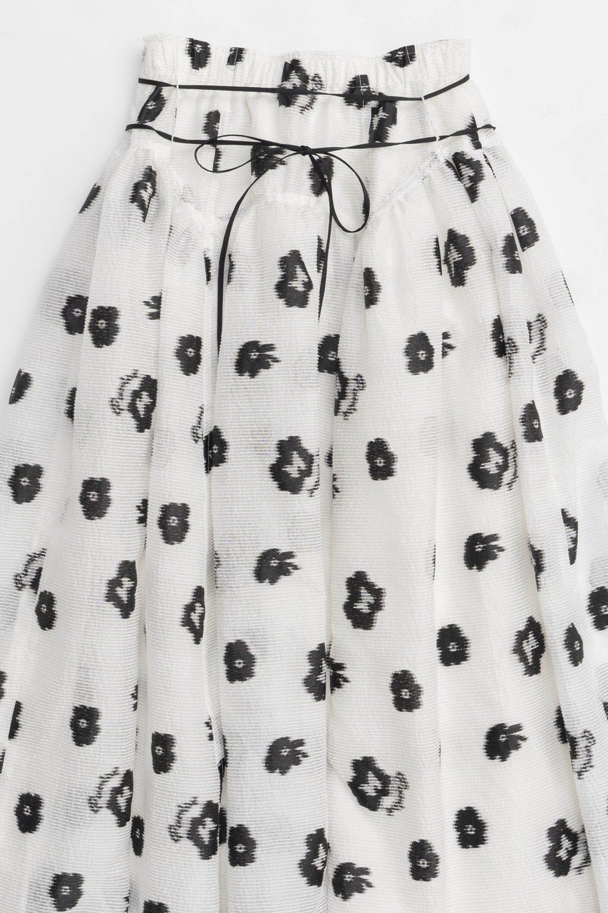 【メゾンスペシャル/MAISON SPECIAL】のSheer Fabric Floral Pattern Narrow Belt Volume Silhouette Skirt/シアーフラワーナローベルトボリュームスカート 人気、トレンドファッション・服の通販 founy(ファニー) 　ファッション　Fashion　レディースファッション　Fashion for Women　スカート　Skirts　ロングスカート　Long Skirts / Maxi & Midi Skirts　ベルト&ウエストマーク　Belts & Waist Accessories　エアリー　Airy Texture　春　Spring　ガーリー　Girly, Feminine Style　シアー　Sheer, See-Through　スニーカー　Sneakers, Trainers　セットアップ　Set-Up, Coordinated Outfit　ラグジュアリー　Luxury, Elegant　ロング　Long, Long-Length　おすすめ　Recommended / Our Picks　エレガント 上品　Elegant　other-6|ID: prp329100004350321 ipo3291000000032825988