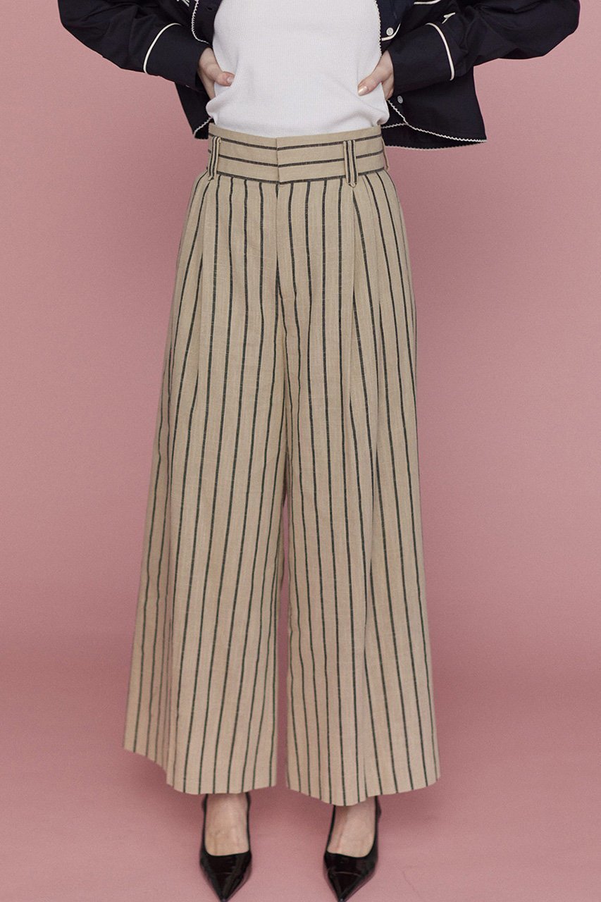 【メゾンスペシャル/MAISON SPECIAL】のStripe Tack Wide Silhouette Pants/ストライプタックワイドパンツ 人気、トレンドファッション・服の通販 founy(ファニー) 　ファッション　Fashion　レディースファッション　Fashion for Women　パンツ　Pants & Trousers　ストライプ　Stripe, Striped Pattern　ストレート　Straight, Straight Cut　セットアップ　Set-Up, Coordinated Outfit　リラックス　Relax, Relaxed Fit　ワイド　Wide, Wide Fit　エレガント 上品　Elegant　other-8|ID: prp329100004350323 ipo3291000000032937404