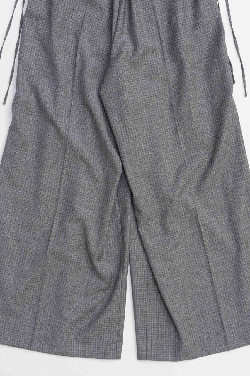【メゾンスペシャル/MAISON SPECIAL】のHigh Waist Lace Up Wide Silhouette Pants/ハイウエストレースアップワイドパンツ 人気、トレンドファッション・服の通販 founy(ファニー) 　ファッション　Fashion　レディースファッション　Fashion for Women　パンツ　Pants & Trousers　クラシカル　Classical, Vintage-Inspired　グラデーション　Gradient, Ombre　セットアップ　Set-Up, Coordinated Outfit　チェック　Check, Plaid, Tartan　ドレープ　Drape, Draping Fabric　ワイド　Wide, Wide Fit　エレガント 上品　Elegant　other-7|ID: prp329100004350324 ipo3291000000032921452