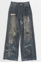 【メゾンスペシャル/MAISON SPECIAL】のDenim Print Pants/デニムプリントパンツ BLU(ブルー)|ID:prp329100004350325