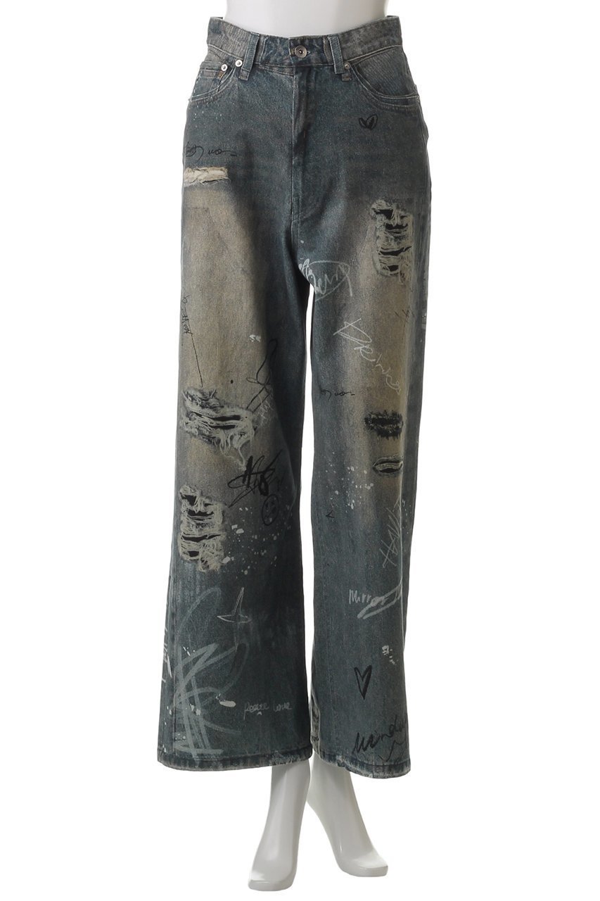 【メゾンスペシャル/MAISON SPECIAL】のDenim Print Pants/デニムプリントパンツ 人気、トレンドファッション・服の通販 founy(ファニー) 　ファッション　Fashion　レディースファッション　Fashion for Women　パンツ　Pants & Trousers　シンプル　Simple, Minimal　スタイリッシュ　Stylish, Fashionable　デニム　Denim, Jeans Material　プリント　Print, Printed Pattern　リアル　Real, Realistic　other-2|ID: prp329100004350325 ipo3291000000032910426