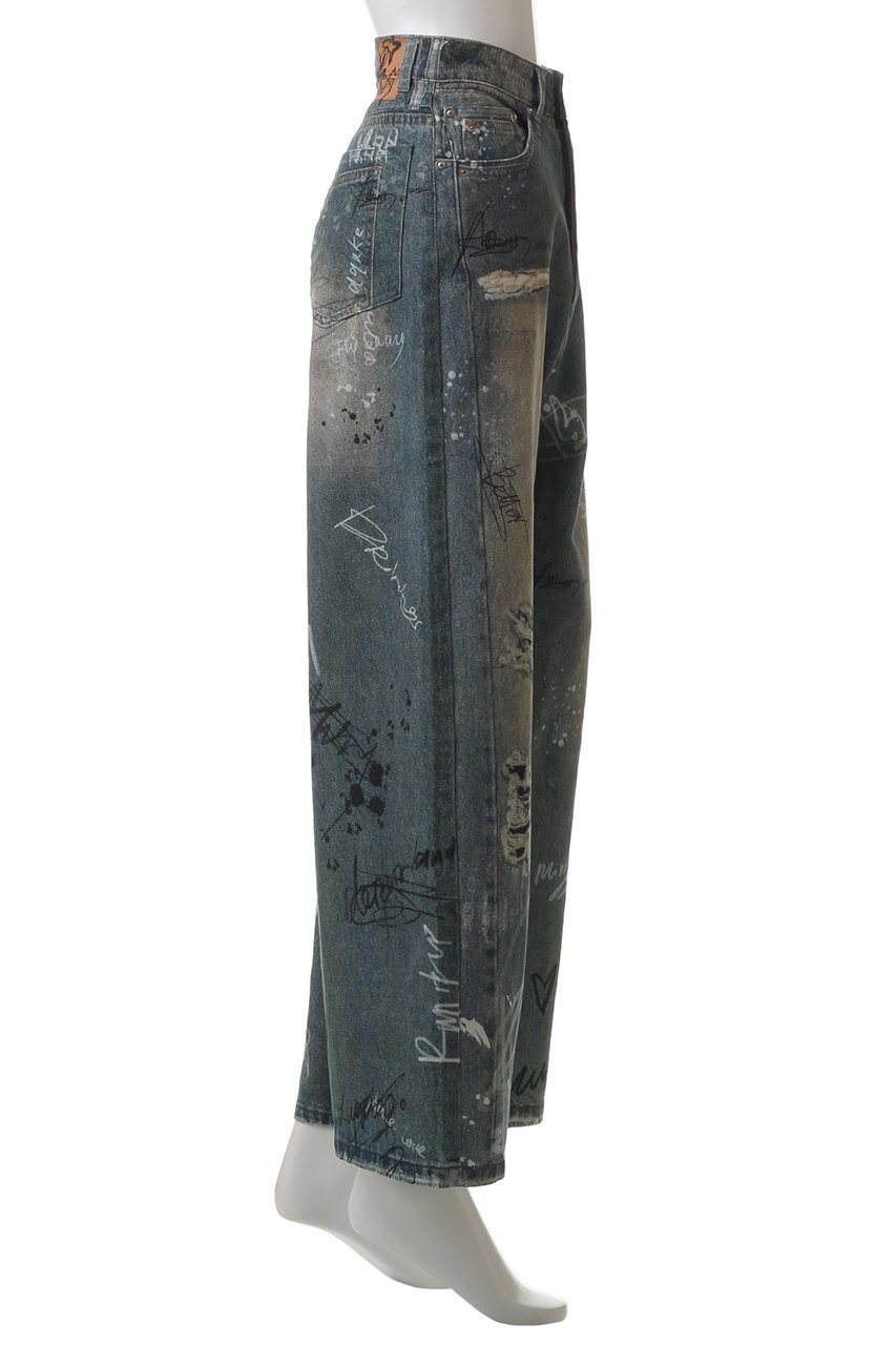 【メゾンスペシャル/MAISON SPECIAL】のDenim Print Pants/デニムプリントパンツ 人気、トレンドファッション・服の通販 founy(ファニー) 　ファッション　Fashion　レディースファッション　Fashion for Women　パンツ　Pants & Trousers　シンプル　Simple, Minimal　スタイリッシュ　Stylish, Fashionable　デニム　Denim, Jeans Material　プリント　Print, Printed Pattern　リアル　Real, Realistic　other-3|ID: prp329100004350325 ipo3291000000035419069