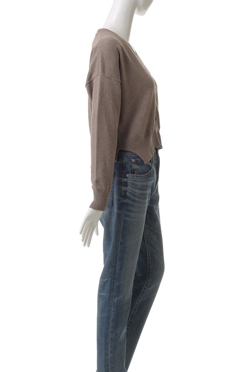 【デミーリー/DEMYLEE】のLOLA コットンカシミヤ Vネック クロップドニットカーディガン 人気、トレンドファッション・服の通販 founy(ファニー) 　ファッション　Fashion　レディースファッション　Fashion for Women　トップス・カットソー　Cut & Sew Tops　ニット　Knit Tops & Sweaters　カーディガン・羽織り　Layered Style Cardigans　Vネックトップス　V-Neck Tops / V-Cut Neckline Shirts　カーディガン　Cardigan, Knitwear　クロップド　Cropped, Short Length　コンパクト　Compact, Small Size　フレア　Flare, Flared　定番　Standard, Basic Item　other-3|ID: prp329100004350338 ipo3291000000032955735