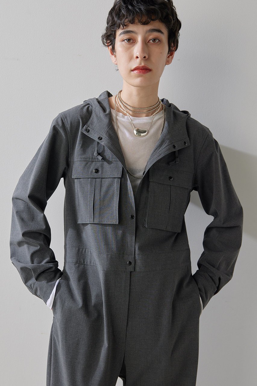 【ウィムガゼット/Whim Gazette】の【THE PAUSE】フーディージャンプスーツ 人気、トレンドファッション・服の通販 founy(ファニー) 　ファッション　Fashion　レディースファッション　Fashion for Women　パンツ　Pants & Trousers　おすすめ　Recommended / Our Picks　カットソー　Cut and Sewn Top　ストレッチ　Stretch, Stretchy Fabric　スーツ　Suit, Formalwear　セットアップ　Set-Up, Coordinated Outfit　フロント　Front, Front Design　ポケット　Pocket, Pocket Detail　エレガント 上品　Elegant　other-2|ID: prp329100004350343 ipo3291000000032925782