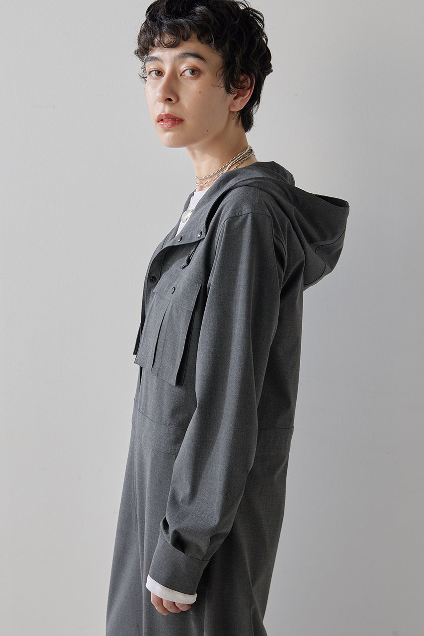 【ウィムガゼット/Whim Gazette】の【THE PAUSE】フーディージャンプスーツ 人気、トレンドファッション・服の通販 founy(ファニー) 　ファッション　Fashion　レディースファッション　Fashion for Women　パンツ　Pants & Trousers　おすすめ　Recommended / Our Picks　カットソー　Cut and Sewn Top　ストレッチ　Stretch, Stretchy Fabric　スーツ　Suit, Formalwear　セットアップ　Set-Up, Coordinated Outfit　フロント　Front, Front Design　ポケット　Pocket, Pocket Detail　エレガント 上品　Elegant　other-3|ID: prp329100004350343 ipo3291000000032925792