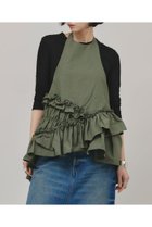 【カレンソロジー/Curensology】のオックスギャザートップス 人気、トレンドファッション・服の通販 founy(ファニー) ファッション Fashion レディースファッション WOMEN トップス・カットソー Tops/Tshirt キャミソール / ノースリーブ No Sleeves シャツ/ブラウス Shirts/Blouses 2025年 2025 2025春夏・S/S Ss,Spring/Summer,2025 オックス Ox ノースリーブ No Sleeve フリル Frills メンズ Mens ランダム Random 夏 Summer 春 Spring S/S・春夏 Ss・Spring/Summer thumbnail カーキ|ID: prp329100004350345 ipo3291000000030380588