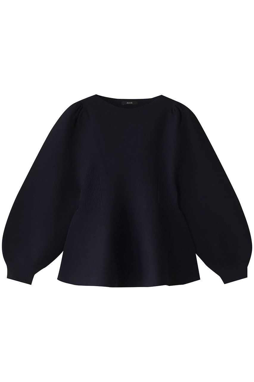 【アルアバイル/allureville】のバックレースアッププルオーバー インテリア・キッズ・メンズ・レディースファッション・服の通販 founy(ファニー) 　ファッション　Fashion　レディースファッション　Fashion for Women　トップス・カットソー　Cut & Sew Tops　ニット　Knit Tops & Sweaters　カジュアルプルオーバー・ニットトップス　Pullovers & Knit Tops / Casual Pullovers　デニム　Denim, Jeans Material　フィット　Fit, Slim Fit　フォルム　Silhouette, Form　フレア　Flare, Flared　レース　Lace, Lace Fabric　ネイビー|ID: prp329100004350349 ipo3291000000032951196