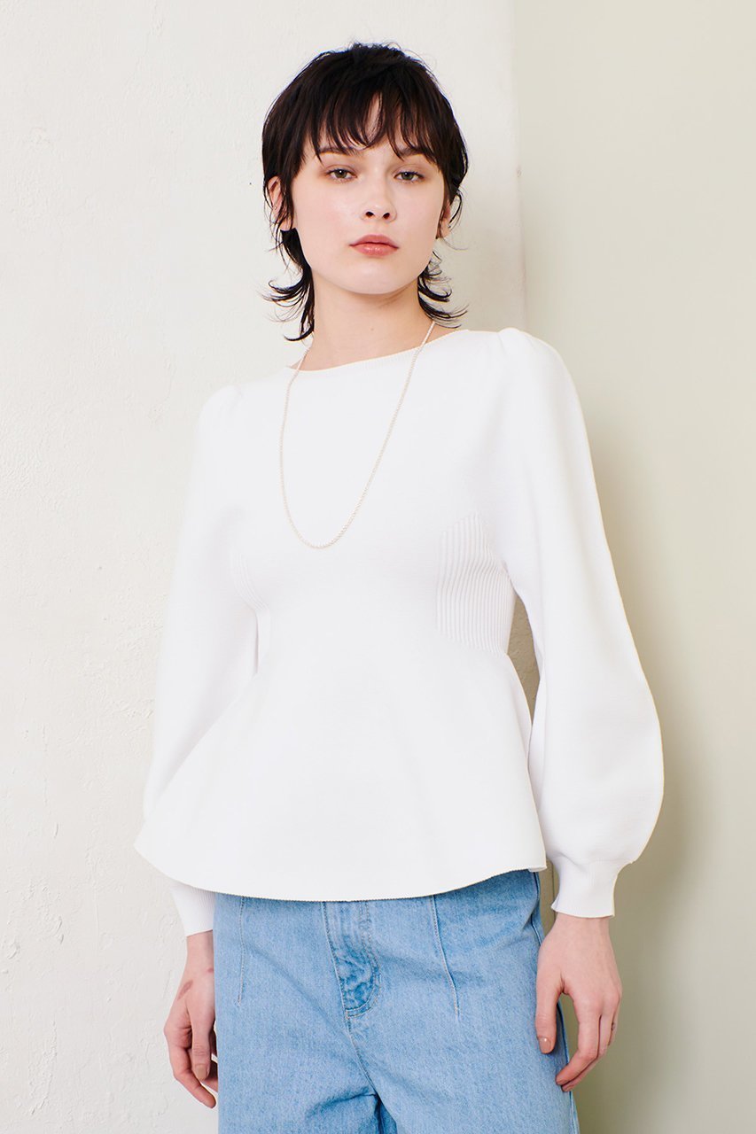 【アルアバイル/allureville】のバックレースアッププルオーバー 人気、トレンドファッション・服の通販 founy(ファニー) 　ファッション　Fashion　レディースファッション　Fashion for Women　トップス・カットソー　Cut & Sew Tops　ニット　Knit Tops & Sweaters　カジュアルプルオーバー・ニットトップス　Pullovers & Knit Tops / Casual Pullovers　デニム　Denim, Jeans Material　フィット　Fit, Slim Fit　フォルム　Silhouette, Form　フレア　Flare, Flared　レース　Lace, Lace Fabric　other-6|ID: prp329100004350349 ipo3291000000032951214