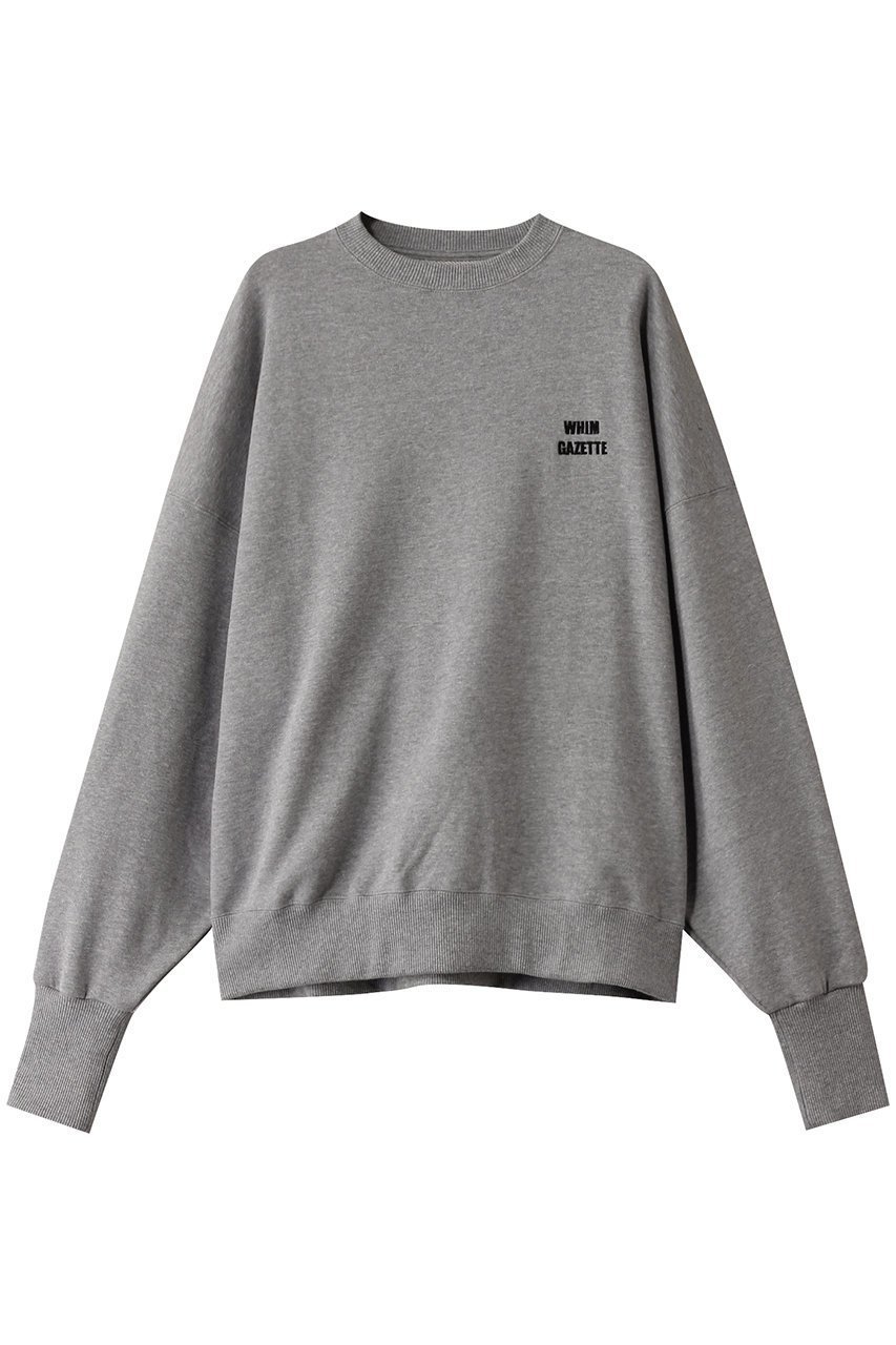 【ウィムガゼット/Whim Gazette】のロゴ刺繍ウラケプルオーバー インテリア・キッズ・メンズ・レディースファッション・服の通販 founy(ファニー) 　ファッション　Fashion　レディースファッション　Fashion for Women　トップス・カットソー　Cut & Sew Tops　シャツ・ブラウス・オフィスカジュアル　Elegant Blouses & Button-Ups　レディースパーカー・カジュアルフーディー　Casual Hoodies & Sweatshirts　ロングTシャツ・Tシャツ　Longline T-Shirts & Tees　カジュアルプルオーバー・ニットトップス　Pullovers & Knit Tops / Casual Pullovers　スウェット・クルーネックトップス　Sweatshirts & Crewnecks / Relaxed Fit Sweat Tops　カットソー・ベーシックTシャツ　Cut-and-Sewn Tops / Stretch Tees & Basics　シンプル　Simple, Minimal　スタンダード　Standard, Basic　バランス　Balance, Style Balance　ブライト　Bright, Shiny　ボトム　Bottoms, Lower Wear　ループ　Loop, Loop Knit　ワイド　Wide, Wide Fit　ワンポイント　One Point, Statement Accent　ライトグレー|ID: prp329100004350354 ipo3291000000032882045