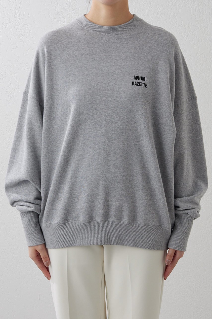 【ウィムガゼット/Whim Gazette】のロゴ刺繍ウラケプルオーバー 人気、トレンドファッション・服の通販 founy(ファニー) 　ファッション　Fashion　レディースファッション　Fashion for Women　トップス・カットソー　Cut & Sew Tops　シャツ・ブラウス・オフィスカジュアル　Elegant Blouses & Button-Ups　レディースパーカー・カジュアルフーディー　Casual Hoodies & Sweatshirts　ロングTシャツ・Tシャツ　Longline T-Shirts & Tees　カジュアルプルオーバー・ニットトップス　Pullovers & Knit Tops / Casual Pullovers　スウェット・クルーネックトップス　Sweatshirts & Crewnecks / Relaxed Fit Sweat Tops　カットソー・ベーシックTシャツ　Cut-and-Sewn Tops / Stretch Tees & Basics　シンプル　Simple, Minimal　スタンダード　Standard, Basic　バランス　Balance, Style Balance　ブライト　Bright, Shiny　ボトム　Bottoms, Lower Wear　ループ　Loop, Loop Knit　ワイド　Wide, Wide Fit　ワンポイント　One Point, Statement Accent　other-7|ID: prp329100004350354 ipo3291000000032882077