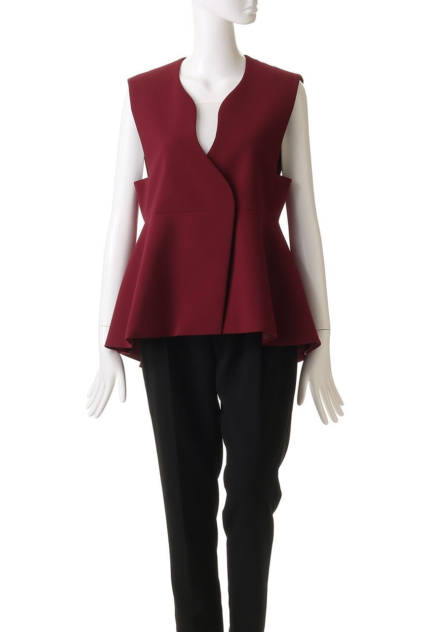 【ヒューエルミュージアム/hueLe Museum】の【hLM】カーヴィーネックジレ 人気、トレンドファッション・服の通販 founy(ファニー) 　ファッション　Fashion　レディースファッション　Fashion for Women　アウター　Coat / Outerwear Collection　レディースジャケット・軽アウター　Jackets　おすすめ　Recommended / Our Picks　エレガント 上品　Elegant　カッティング　Cutting Detail　ジャケット　Jacket, Outerwear　セットアップ　Set-Up, Coordinated Outfit　フレア　Flare, Flared　ベスト　Vest, Waistcoat　リュクス　Luxury, Elegant, High-End, Chic　other-2|ID: prp329100004350360 ipo3291000000035720598