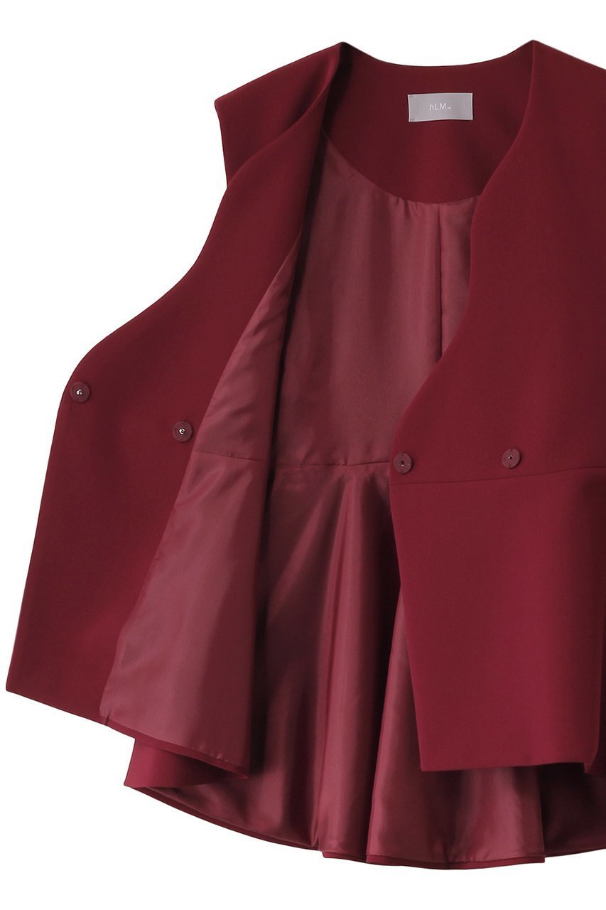 【ヒューエルミュージアム/hueLe Museum】の【hLM】カーヴィーネックジレ 人気、トレンドファッション・服の通販 founy(ファニー) 　ファッション　Fashion　レディースファッション　Fashion for Women　アウター　Coat / Outerwear Collection　レディースジャケット・軽アウター　Jackets　おすすめ　Recommended / Our Picks　エレガント 上品　Elegant　カッティング　Cutting Detail　ジャケット　Jacket, Outerwear　セットアップ　Set-Up, Coordinated Outfit　フレア　Flare, Flared　ベスト　Vest, Waistcoat　リュクス　Luxury, Elegant, High-End, Chic　other-6|ID: prp329100004350360 ipo3291000000035720602