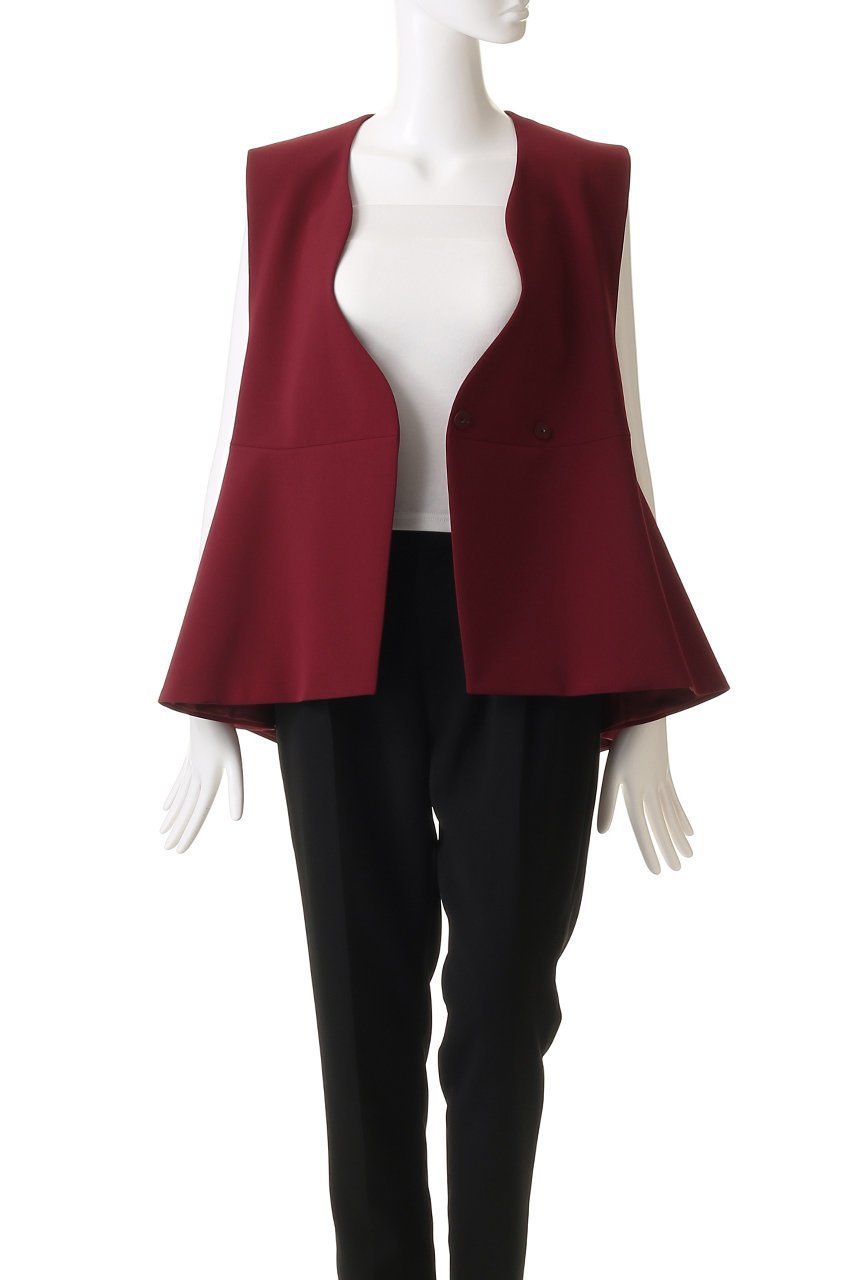 【ヒューエルミュージアム/hueLe Museum】の【hLM】カーヴィーネックジレ 人気、トレンドファッション・服の通販 founy(ファニー) 　ファッション　Fashion　レディースファッション　Fashion for Women　アウター　Coat / Outerwear Collection　レディースジャケット・軽アウター　Jackets　おすすめ　Recommended / Our Picks　エレガント 上品　Elegant　カッティング　Cutting Detail　ジャケット　Jacket, Outerwear　セットアップ　Set-Up, Coordinated Outfit　フレア　Flare, Flared　ベスト　Vest, Waistcoat　リュクス　Luxury, Elegant, High-End, Chic　other-7|ID: prp329100004350360 ipo3291000000035720603