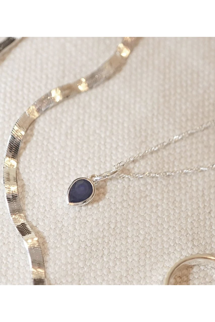 【デイジー ロンドン/DAISY LONDON】のSEPT-SAPPHIRE SLV ネックレス 人気、トレンドファッション・服の通販 founy(ファニー) 　ファッション　Fashion　レディースファッション　Fashion for Women　ジュエリー　Jewelry　ネックレス　Necklaces & Pendants　シルバー　Silver, Metallic Silver　チェーン　Chain, Chain Strap　ツイスト　Tweed, Tweed Fabric　ネックレス　Necklace, Pendant Necklace　other-7|ID: prp329100004352066 ipo3291000000035756496