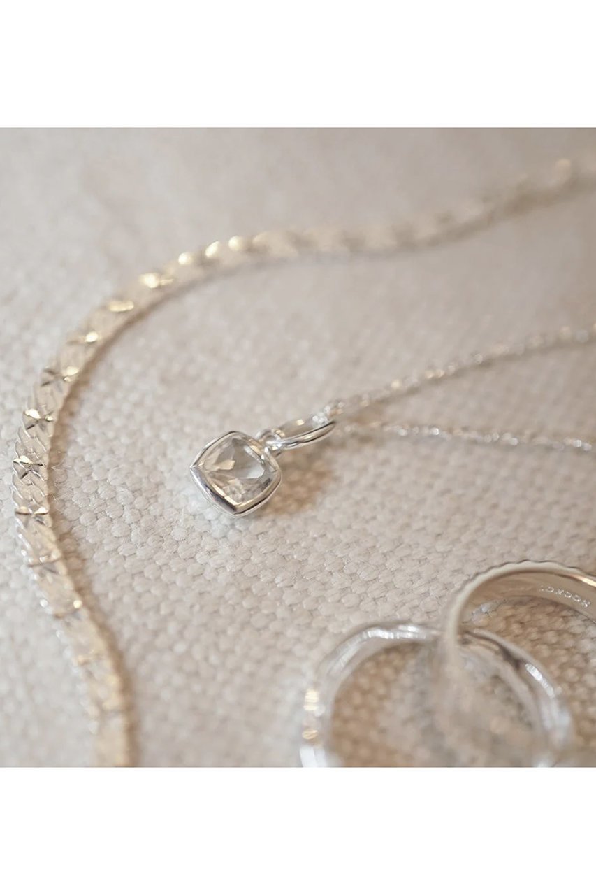 【デイジー ロンドン/DAISY LONDON】のAPRIL-WHITE TOPAZ SLV ネックレス 人気、トレンドファッション・服の通販 founy(ファニー) 　ファッション　Fashion　レディースファッション　WOMEN　ジュエリー　Jewelry　ネックレス　Necklaces　チェーン　Chain　ツイスト　Twist　ネックレス　Necklace　ボックス　Box　other-7|ID: prp329100004352076 ipo3291000000031348551