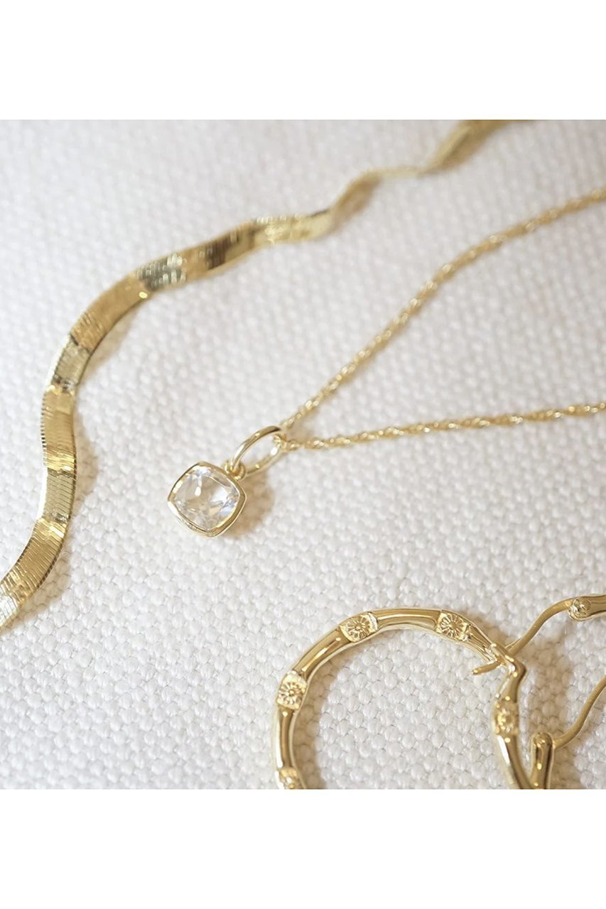 【デイジー ロンドン/DAISY LONDON】のAPRIL-WHITE TOPAZ GP ネックレス 人気、トレンドファッション・服の通販 founy(ファニー) 　ファッション　Fashion　レディースファッション　Fashion for Women　ジュエリー　Jewelry　ネックレス　Necklaces & Pendants　チェーン　Chain, Chain Strap　ツイスト　Tweed, Tweed Fabric　ネックレス　Necklace, Pendant Necklace　ボックス　Boxy, Box Shape　other-7|ID: prp329100004352077 ipo3291000000035756552